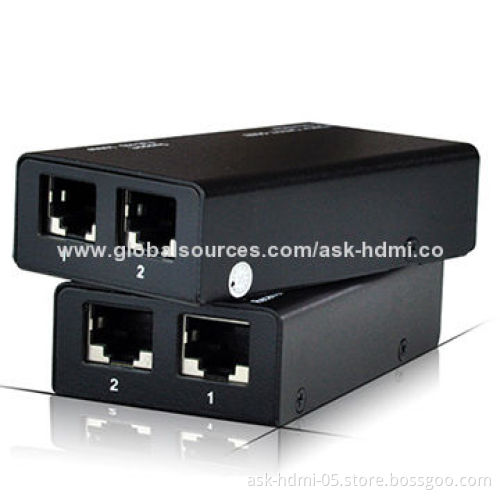 HDMI Extenders 60M by Double Cat5/Cat6, 5V DC/2A Power Supply